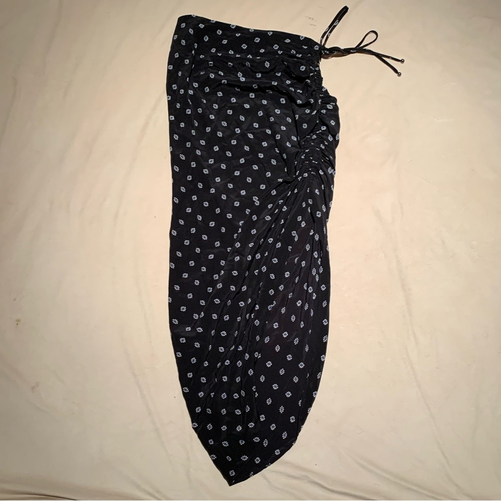 Veronica Beard Patterned, Side Runched, Midi Skir… - image 1